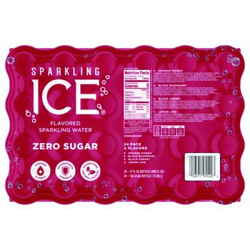 Sparkling ICE Fruit Frenzy Variety Pack, Assorted Flavors, 17 oz Bottle 24/Carton (22002383)