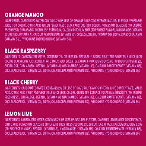 Sparkling ICE Fruit Frenzy Variety Pack, Assorted Flavors, 17 oz Bottle 24/Carton (22002383)