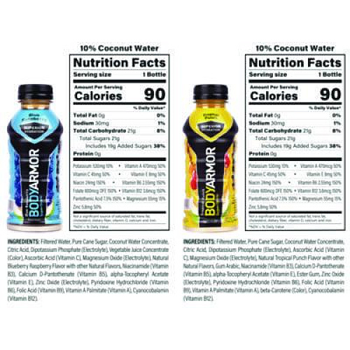 BodyArmor BASE Sports Drink Variety Pack, Assorted Flavors, 12 oz Bottle, 24/Carton (22002381)