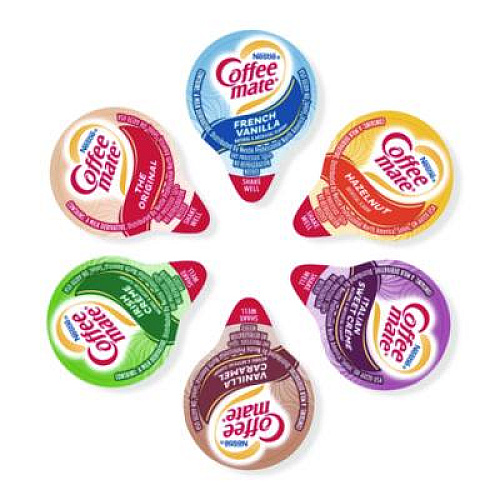 Coffee mate Variety Pack, Assorted Flavors, 0.38 oz Mini Cups, 180/Carton (60003005)