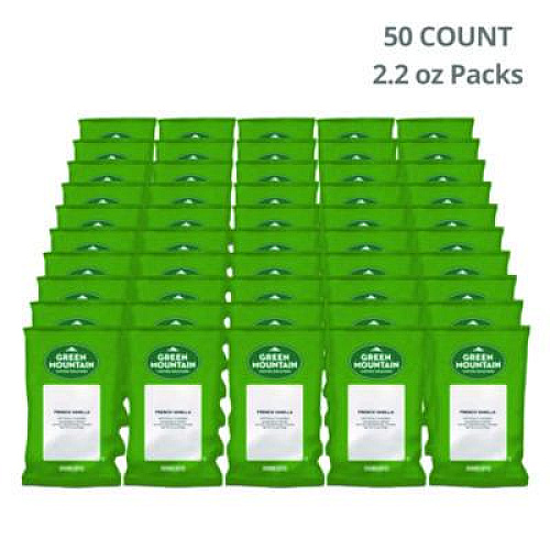 Green Mountain Coffee French Vanilla Coffee Fraction Packs, 2.2 oz, 50/Carton (4732)