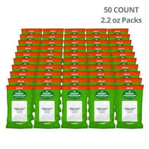 Green Mountain Coffee Vermont Country Blend Decaf Coffee Fraction Packs, 2.2oz, 50/Carton (5161)