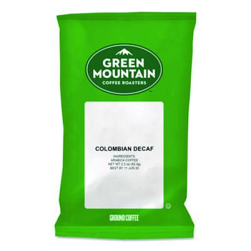 Green Mountain Coffee Colombian Decaf Coffee Fraction Packs, 2.2oz, 50/Carton (5531)