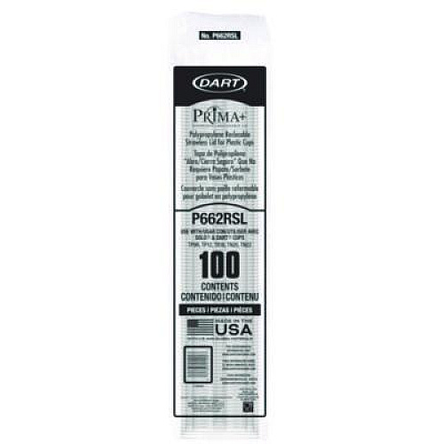 Dart Prima Strawless Plastic Lids, Fits 9 oz to 20 oz Cold Cups, Clear, 1,000/Carton (P662RSL)
