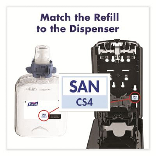 PURELL Advanced Hand Sanitizer Foam, For CS4 and FMX-12 Dispensers, 1,200 mL Refill, Unscented, 4/Carton (519204CT)