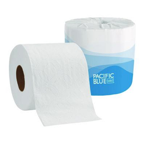 Georgia Pacific Professional Pacific Blue Select Bathroom Tissue, Septic Safe, 2 Ply, White, 550 Sheets/Roll, 80 Rolls/Carton (1828001)