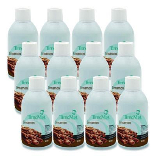 TimeMist Premium Metered Air Freshener Refill, Cinnamon, 7.1 oz Aerosol Spray, 12/Carton (1042746)