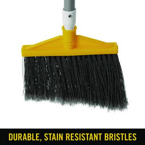 Rubbermaid Commercial Angled Large Broom, 48.78" Handle, Silver/Gray (6385GRA)