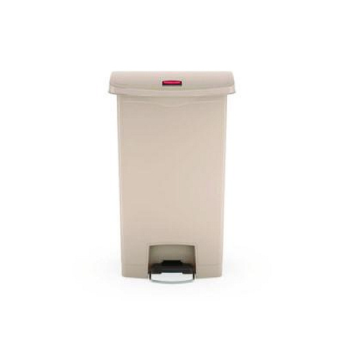 Rubbermaid Commercial Streamline Resin Step-On Container, Front Step Style, 18 gal, Polyethylene, Beige (1883460)