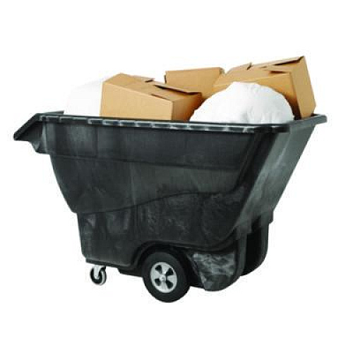 Rubbermaid Commercial 1 cu yd Structural Foam Tilt Truck, Standard Duty, 1,250 lb Capacity, Black (9T15BLA)