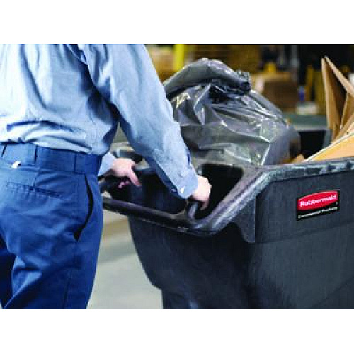 Rubbermaid Commercial 1 cu yd Structural Foam Tilt Truck, Heavy Duty, 2,100 lb Capacity, Black (9T16BLA)