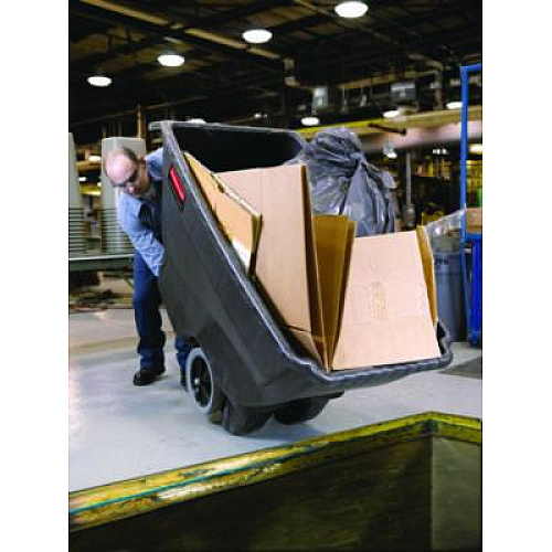Rubbermaid Commercial 1 cu yd Structural Foam Tilt Truck, Heavy Duty, 2,100 lb Capacity, Black (9T16BLA)