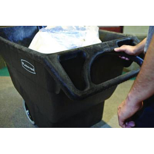 Rubbermaid Commercial 0.75 cu yd Structural Foam Tilt Truck, Standard Duty, 1,000 lb Capacity, Black (1013BLA)