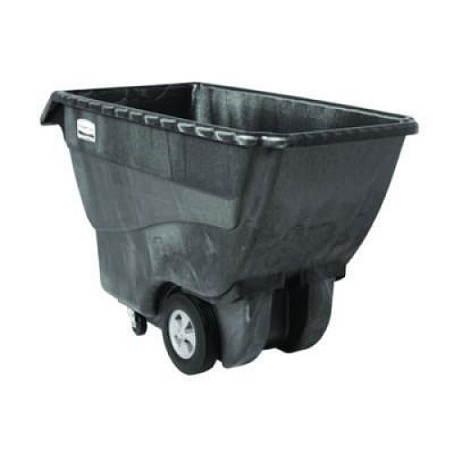 Rubbermaid Commercial 4" Caster for the 3/4" Std Duty Tilt Truck, Rigid Mount Plate, 4" Wheel, Black/Gray (1013L2)