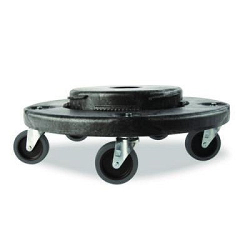 Rubbermaid Commercial 3" Swivel Caster, Grip Ring Stem, 3" Wheel, Black/Gray (2640M10000)