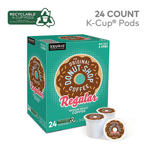 The Original Donut Shop Donut Shop Coffee K-Cups, Regular, 24/Box (60052101)