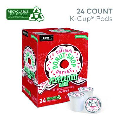 The Original Donut Shop Peppermint Bark K-Cup Pods, 24/Box (7428)