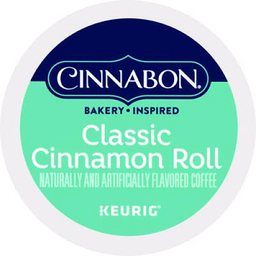 Cinnabon Classic Cinnamon Roll Coffee K-Cups, 24/Box (6305)