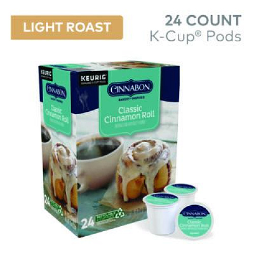 Cinnabon Classic Cinnamon Roll Coffee K-Cups, 24/Box (6305)