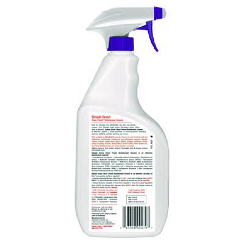 Simple Green Clean Finish Disinfectant Cleaner, Herbal, 32 oz Spray Bottle, 12/Carton (01032)