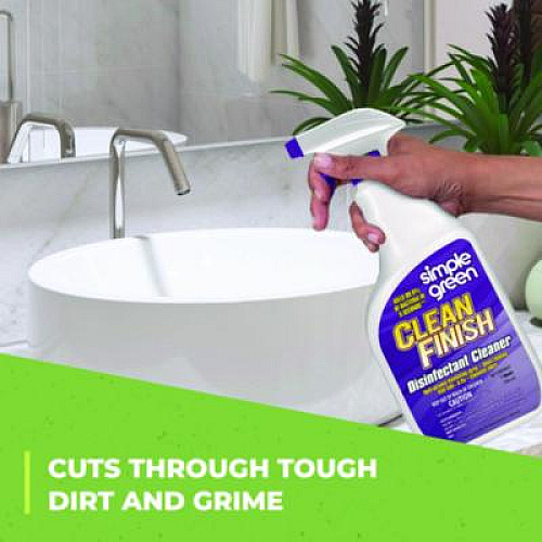 Simple Green Clean Finish Disinfectant Cleaner, Herbal, 32 oz Spray Bottle, 12/Carton (01032)