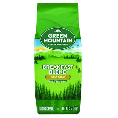 Green Mountain Coffee Breakfast Blend Ground Coffee, 12 oz Bag (38520)