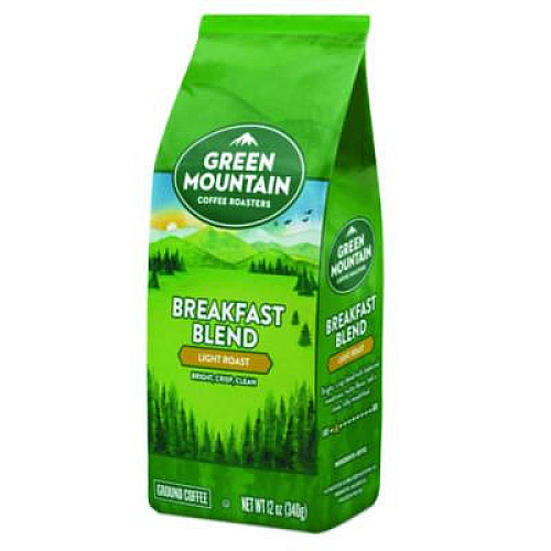 Green Mountain Coffee Breakfast Blend Ground Coffee, 12 oz Bag (38520)