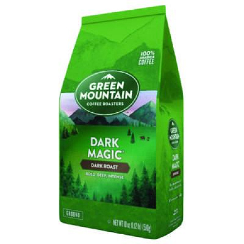 Green Mountain Coffee Dark Magic Ground Coffee, 18 oz Bag (7134EA)