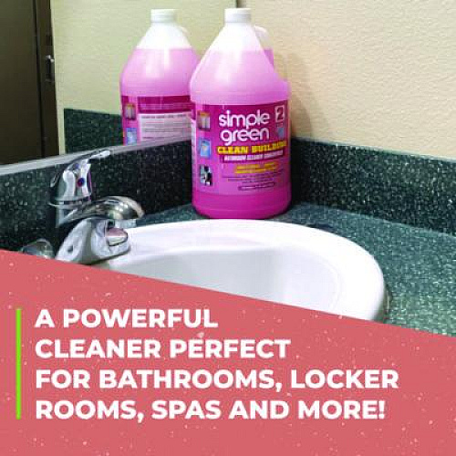 Simple Green Clean Building Bathroom Cleaner Concentrate, Unscented, 1 gal Bottle, 2/Carton (11101CT)