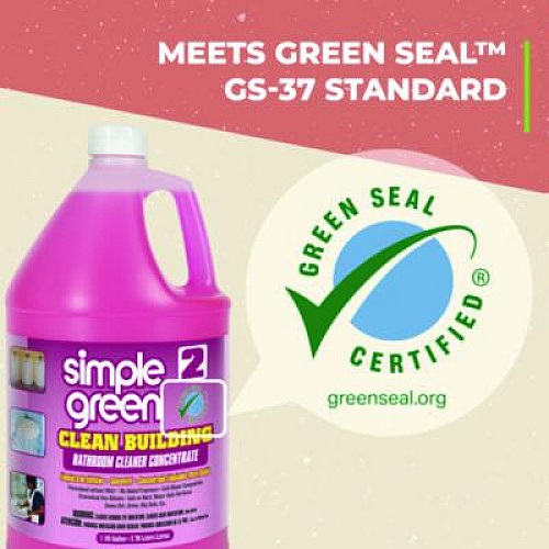 Simple Green Clean Building Bathroom Cleaner Concentrate, Unscented, 1 gal Bottle, 2/Carton (11101CT)
