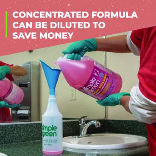 Simple Green Clean Building Bathroom Cleaner Concentrate, Unscented, 1 gal Bottle, 2/Carton (11101CT)