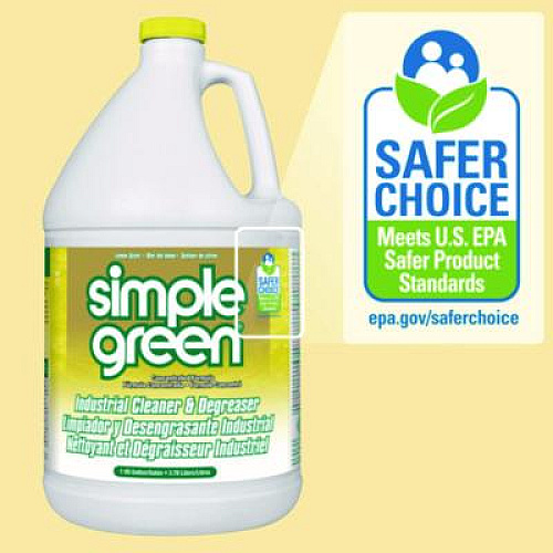 Simple Green Industrial Cleaner and Degreaser, Concentrated, Lemon, 1 gal Bottle, 6/Carton (14010)