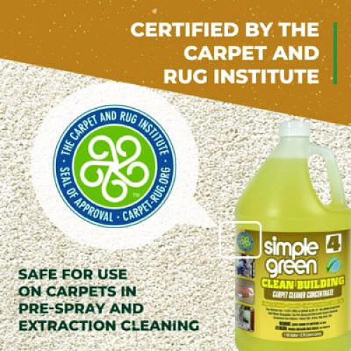 Simple Green Clean Building Carpet Cleaner Concentrate, Unscented, 1gal Bottle (11201)