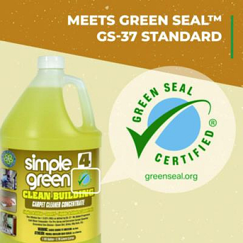 Simple Green Clean Building Carpet Cleaner Concentrate, Unscented, 1gal Bottle (11201)
