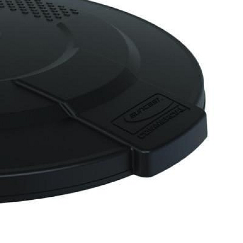 Suncast Commercial 55-Gallon Utility Trash Can Lid, 28.25 x 26.75 x 3, Black (TCU55GLIDD)