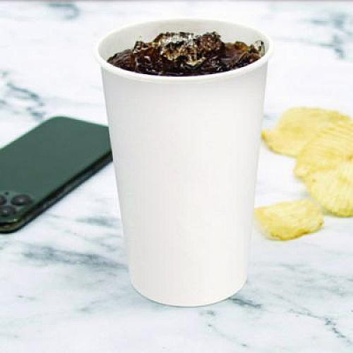 SOLO Double Sided Poly (DSP) Paper Cold Cups, 16 oz, White, 50 Cups/Sleeve, 20 Sleeves/Carton (RP16P2050)