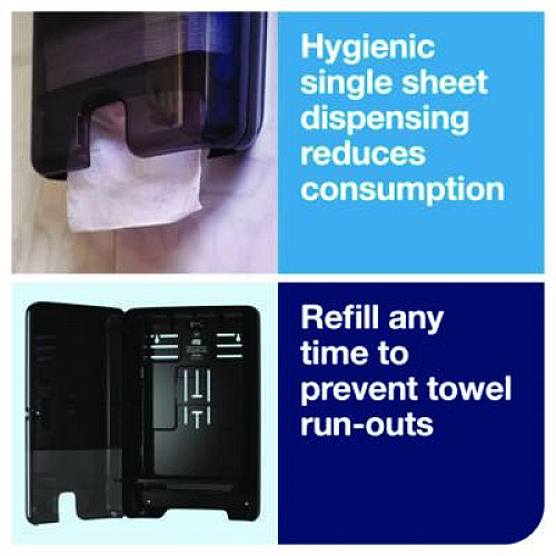Tork Xpress Multifold Hand Towel Dispenser H2, 11.9 x 4 x 17.5, Black (553028)