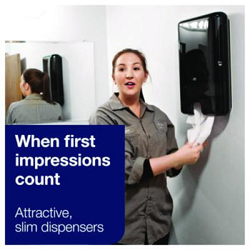 Tork Xpress Multifold Hand Towel Dispenser H2, 11.9 x 4 x 17.5, Black (553028)