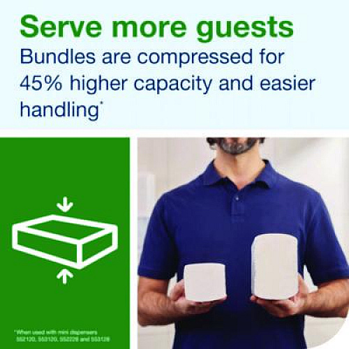 Tork Xpress Compressed Multifold Hand Towels, 1-Ply, 8.3 x 9.45, White, 200/Pack, 12 Packs/Carton (420590)