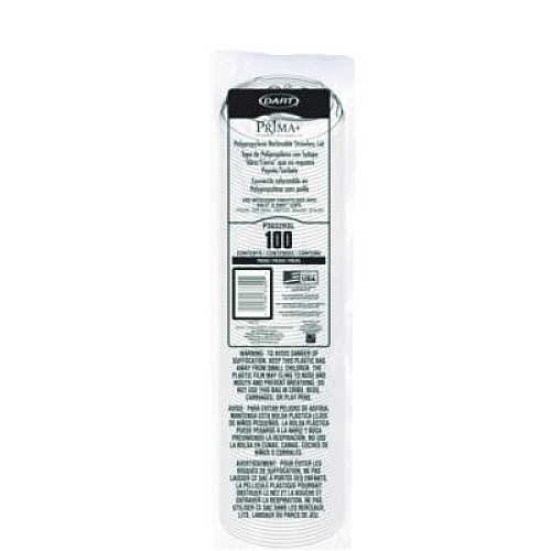 Dart Prima Strawless Plastic Lids, Fits 30 oz to 32 oz Cold Cups, Clear, 100/Sleeve, 12 Sleeves/Carton (P3032RSL)