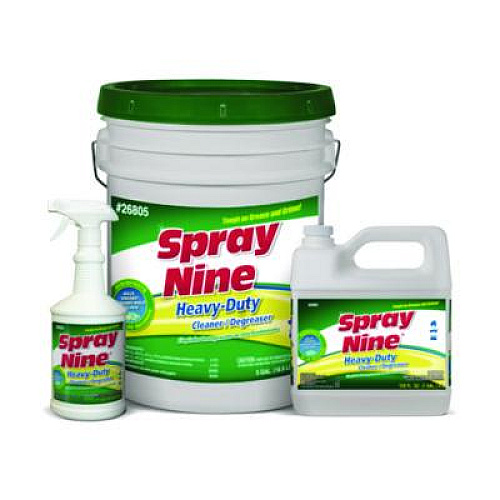 Spray Nine Heavy Duty Cleaner/Degreaser/Disinfectant, Citrus Scent, 1-Gallon Bottle, 4/Carton (26801CT)