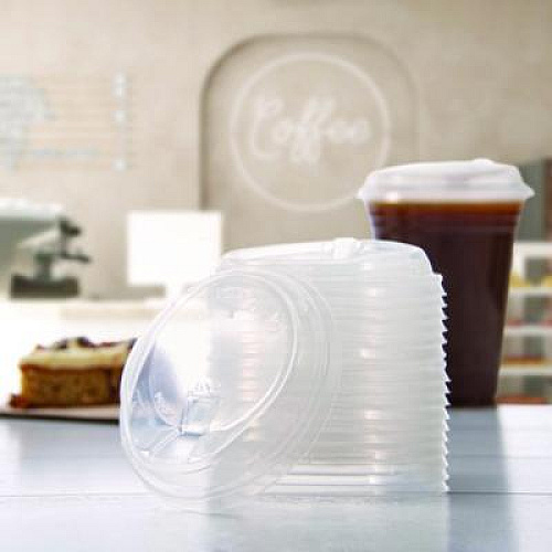 Dart Prima Strawless Plastic Lids, Fits 12 oz to 26 oz Cold Cups, Clear, 100/Sleeve, 10 Sleeves/Carton (P626RSL)