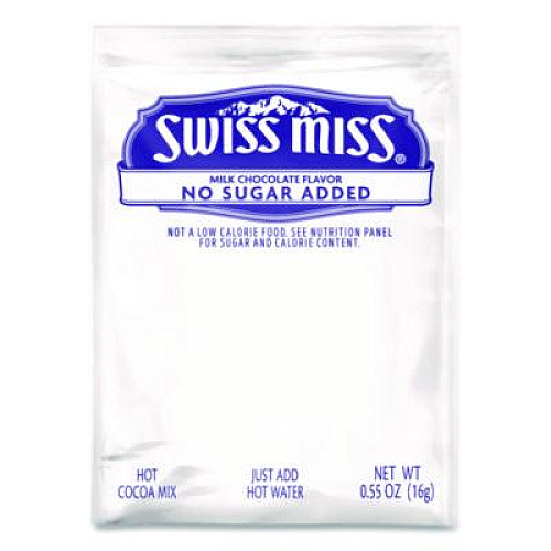 Swiss Miss Hot Cocoa Mix, No Sugar Added, 24 Packets/Box (55584)
