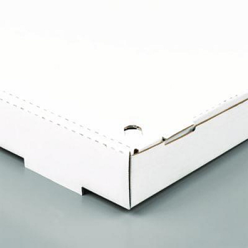 Karat Corrugated Pizza Boxes, 12 x 12 x 1.97, White/Brown, 50/Carton (FPPBF12W)