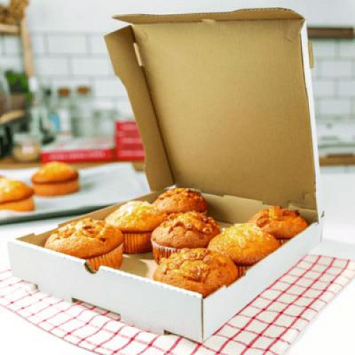 Karat Corrugated Pizza Boxes, 12 x 12 x 1.97, White/Brown, 50/Carton (FPPBF12W)