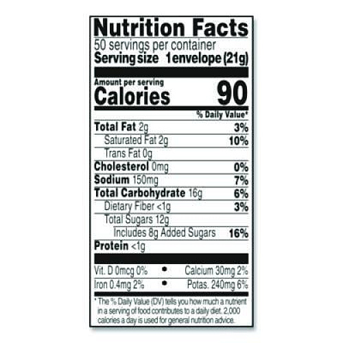 Swiss Miss Hot Cocoa Mix, Regular, 0.73 oz. Packets, 50 Packets/Box (47491)