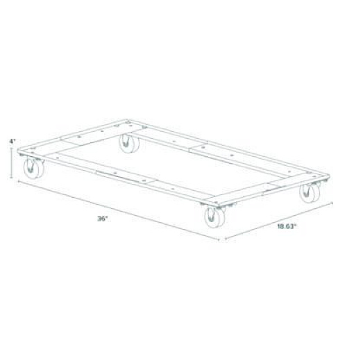 Alera File Cabinet Dolly, 1,000 lb Capacity, 42 x 24 x 4, Black (15030)