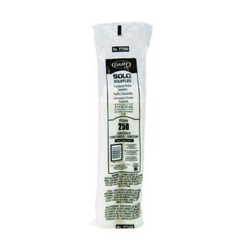 SOLO Portion Containers, 2.5 oz, Plastic, Translucent, 2,500/Carton (P250N)