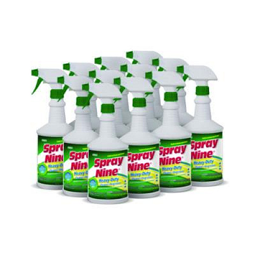 Spray Nine Heavy Duty Cleaner/Degreaser/Disinfectant, Citrus Scent, 32 oz Trigger Spray Bottle (26832)