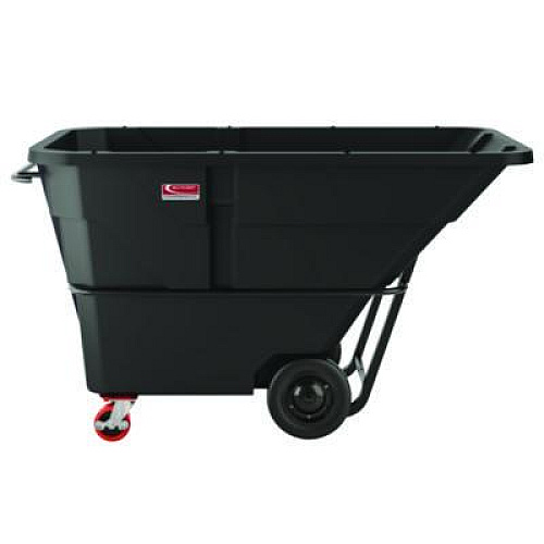 Suncast Commercial 1.5 cu yd Heavy Duty Tilt Truck, Forkliftable Frame, 2,200 lb Capacity, Black (RMTTHD150D)